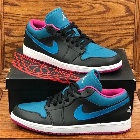 black blue and pink nikes